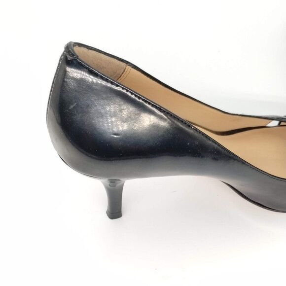 Boutique 9 Galetta Heels Studded Leather Open Toe Pumps Black Size 8.5 - Picture 11 of 11